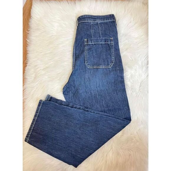 Pilcro The Column Straight Jeans Medium Dark Wash 31 - Picture 3 of 9